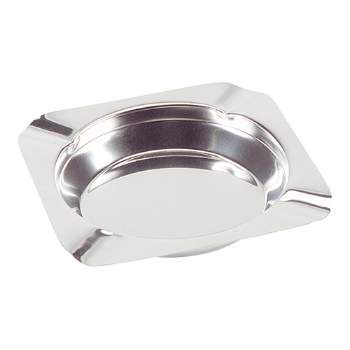 Cendrier nickelé - 12x12 cm